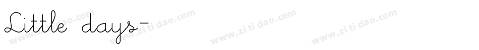 Little days字体转换